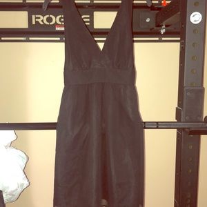 Black chiffon cocktail dress